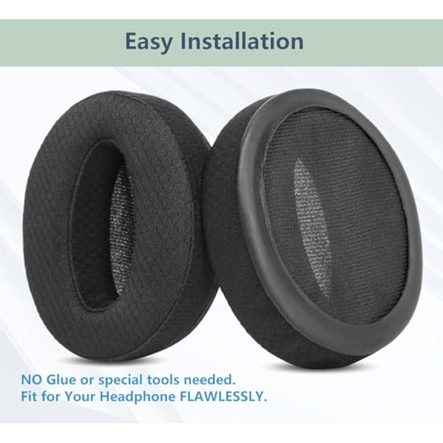 Breathable Replacement Earpads Compatible With Jvc Ha-S87Bn Ha-S88Bn Ha-S90Bn Ha-S78Bn Headphones Ear Pads Cushion(Breathable Fabric/High Density Foam)