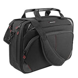 Laptop Bag 15.6 Inch Laptop Briefcase Laptop Messenger Bag Water Repellent Computer Case Laptop Shoulder Bag Durable Tablet Sleeve With Rfid Pockets For Business/College/Women/Menblack/Red