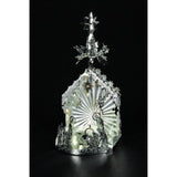 Nativity Christmas Spinning Stars Candleholder - Laser Cut Silver Plated Holy Family - Tea Light Candle Holder - Scandinavian Design - Measures 6" H X 2.75" W.