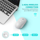 Bluetooth Mouse, 2.4G Wireless Bluetooth Mouse Dual Mode(Bluetooth 5.0/3.0+Usb