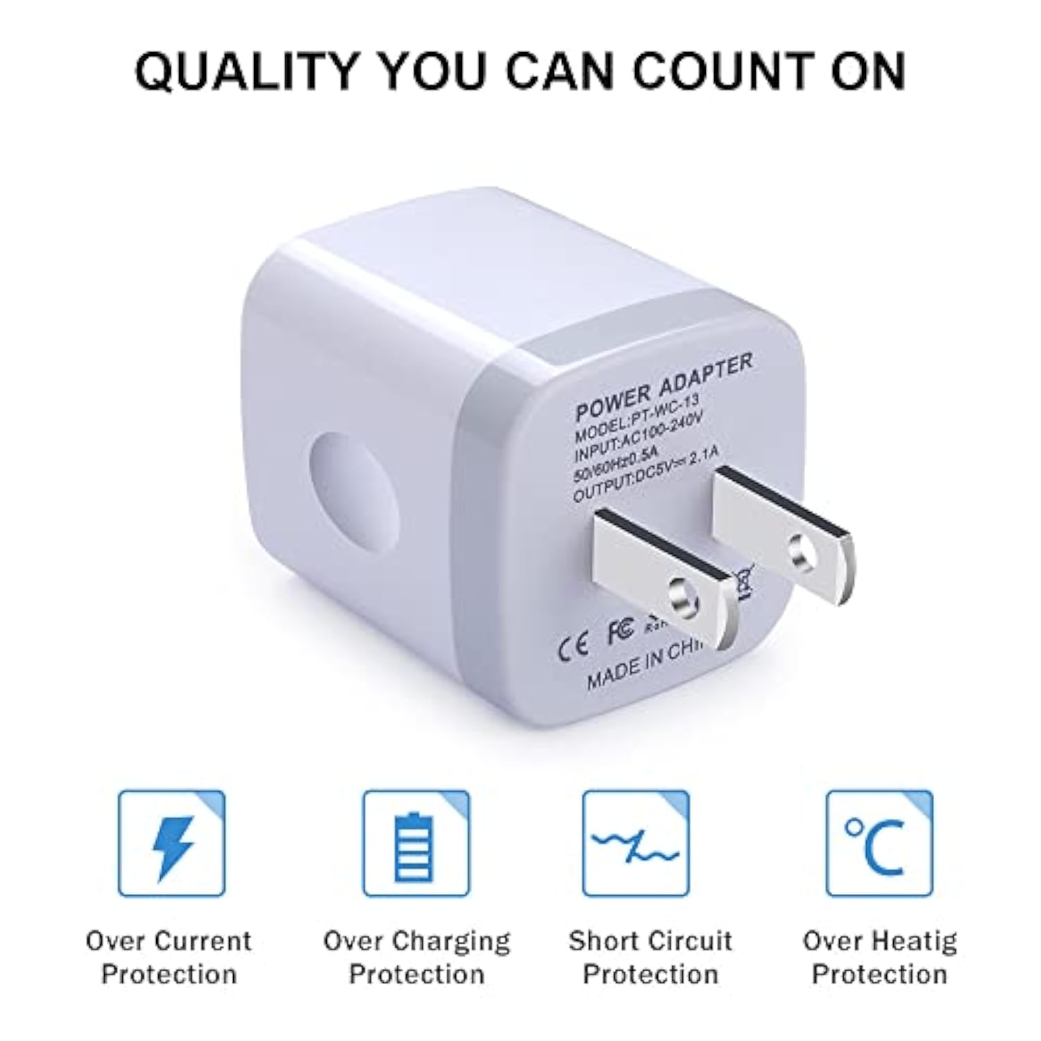 Fast Charging Block, 5Pack Dual Port Usb Outlet Plug 2.1A Usb Wall Charger Power Cubes Compatible Iphone 16/15 Pro Max/14/13/12/11/X/8,Samsung Galaxy A15 5G/A35/S24/A54/A14/A13/S23/A53,Pixel9 8