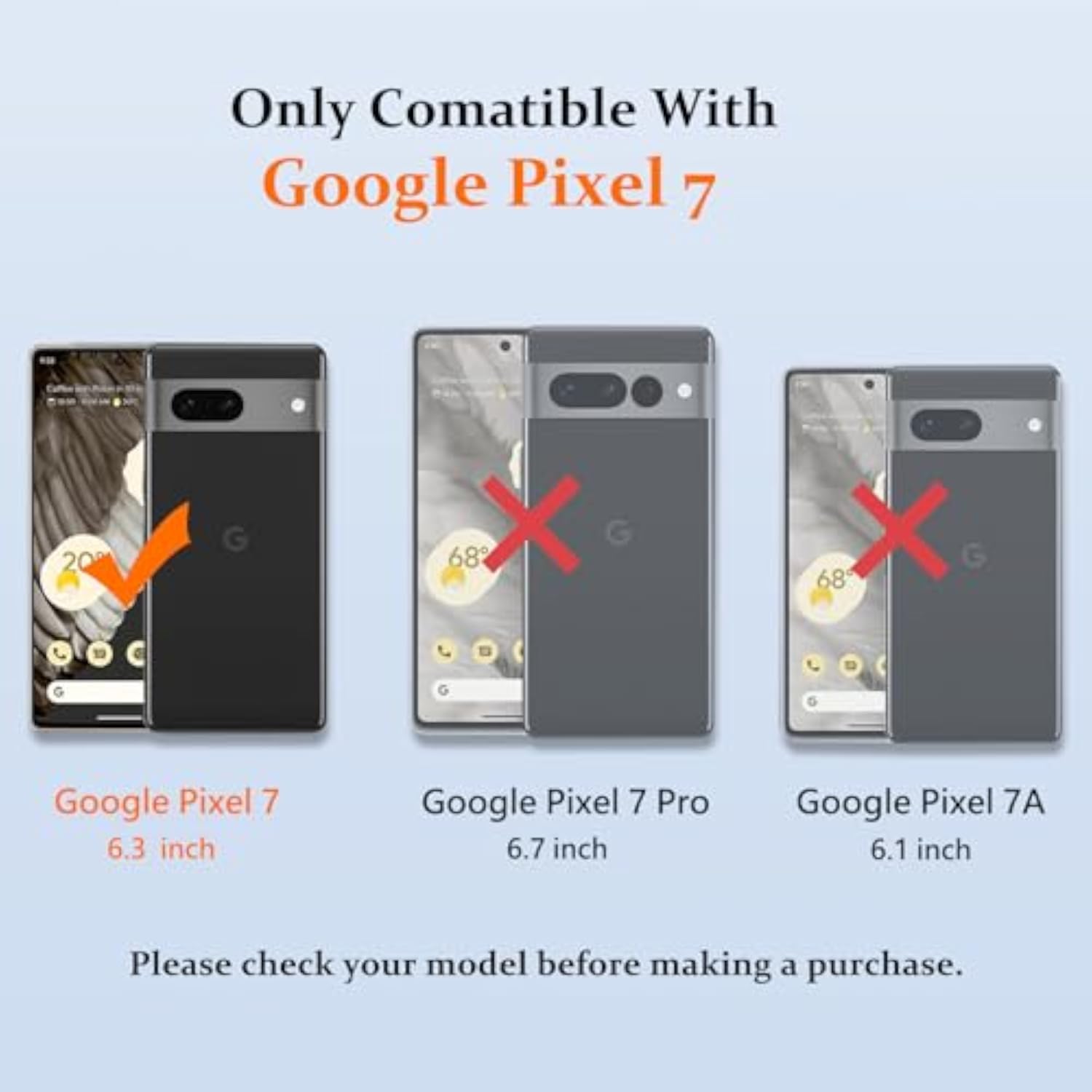 Google Pixel 7 Case with Camera Lens Cover, HD Screen Protector, 10 FT Military Grade Drop Protection, Magnetic Ring Holder Kickstand Protective Phone Case for Google Pixel 7, Black