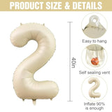 40 Inch Beige Foil Number 2026 Balloons for New Year and Graduation Decor