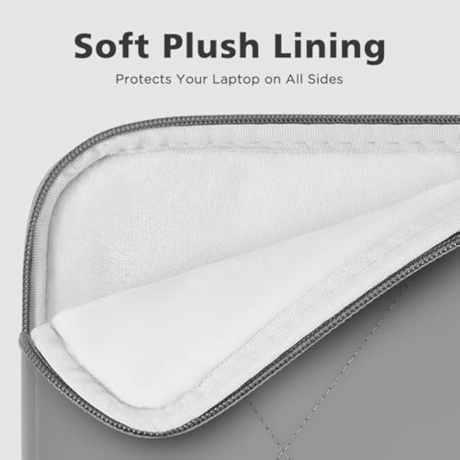 15 16 Inch Laptop Sleeve For 15" Macbook Air Pro M4 M3, 16" Macbook Pro M4 M3, 15" Surface Laptop 7, 15" Yoga Slim 7I, 15? Thinkpad X9, 16" Xps 16/16 Plus, Puffy Laptop Case Cover, Grey
