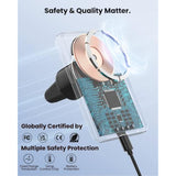 Magnetic Wireless Car Charger, Compatible With Mag-Safe Car Mount Charger For Iphone 14/13/12 Series, Car Air Vent Phone Holder Mount With 18W Car Charger, Black