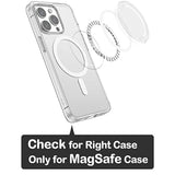 Magnetic Base Compatible With Popsocket Phone Grips And Magsafe Cases, Clear & White