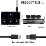 Mini 4-Key Keypad Wasd Arrow Key Keycaps Keyboard One-Handed Mechanical Gaming Keypad Programmable Usb-C Customized Keyboard For Working Or Gaming (Black, Arrow Keycaps 1)