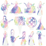48Pcs Music Singer Party Cupcake Toppers Singer Birthday Party Decoration Pop Singer Cupcake Toppers For Popular Music Singer Birthday Baby Shower Supplies
