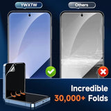 Ez Alignment For Samsung Galaxy Z Flip 6 Screen Protector, [Strengthen Crease Test] 3Pcs Inner Soft Epu Film+2Pcs Front Display Tempered Glass+1 Set Camera Lens Protector, Anti Scratch