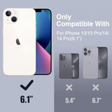 Battery Case For Iphone 13/13 Pro/14/14 Pro, Ultra-Slim Charging Cases Real 7000Mah Rechargeable Anti-Fall Protection Extended Charger Cover For Iphone 13/13Pro/14/14 Pro,Black, 6.1"