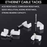 Cable Clips - 100 Pieces Ethernet Cable Clips With Nails 8Mm Cord Holder For C