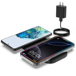 Wireless Charger, 10W Max Dual Charging Pad For Iphone 15/14/14 Plus/13 Pro Max/Pro/Mini/12/11, Airpods 3/2/Pro, Samsung S22/S21, Qc 24W Adapter, Charging Adapter