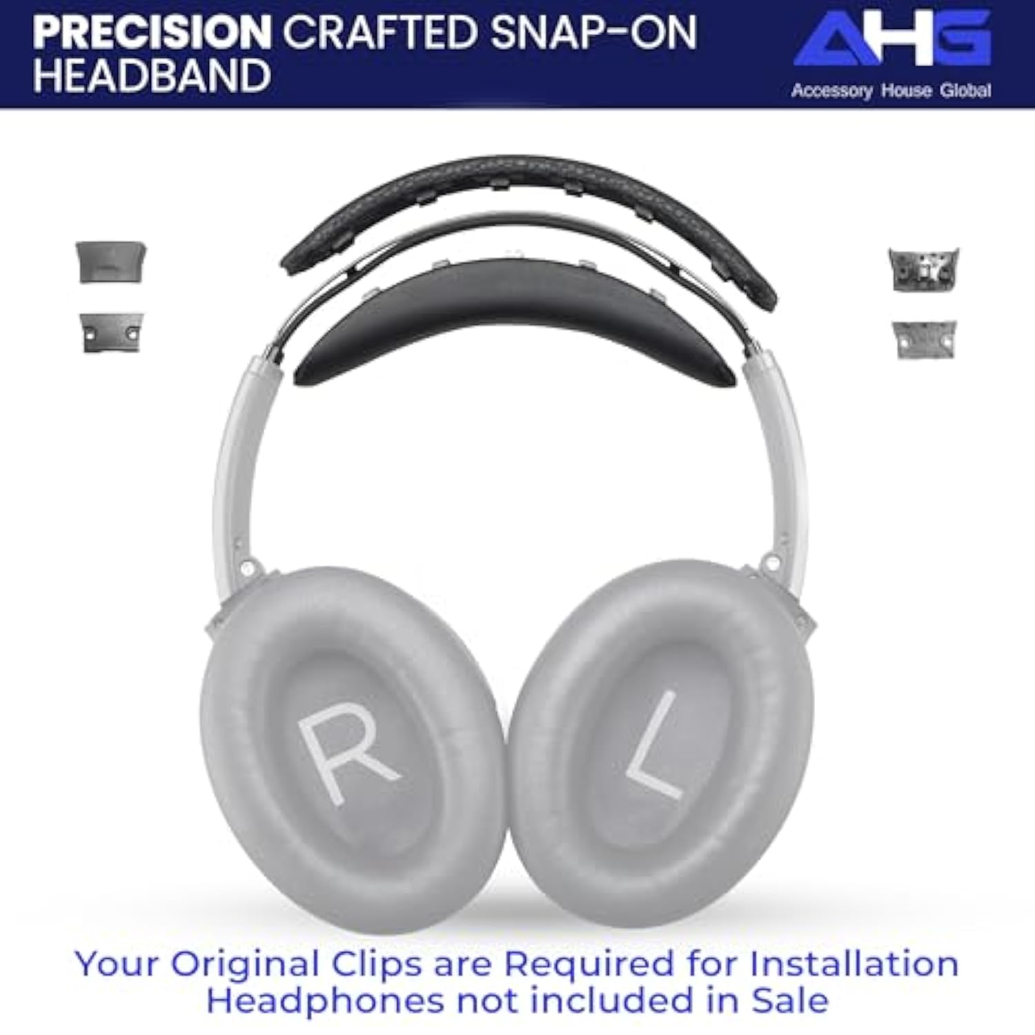 Replacement Qc Ear Pad And Headband Pad Kit Cushion. Compatible With Bose Quietcomfort (2023) Qc45 Qc35 Qc35 Ii Qcsc Qcse Wireless Noise Cancelling Headphones (Black)