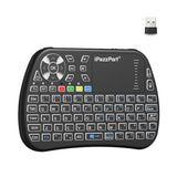 Bluetooth Mini Keyboard With Touchpad, 2.4G Mini Wireless Keyboard And Mouse With Ir Learning Support, Cyclic Rgb Backlit, Rechargeable For Pc, Smart Tv, Laptop, Android Tv Box Type-C