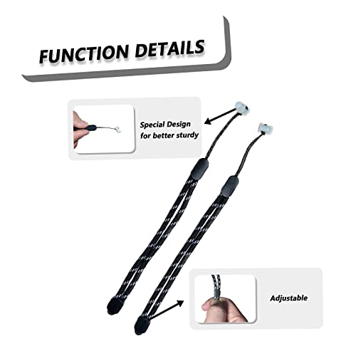 Improved Replacement Wrist Straps For Oculus Quest 2 Gen Controller, Sturdy Comfy Adjustable Hand Strap For Oculus 2, Easy Attach White Resin Stopper For Oculus Controllers