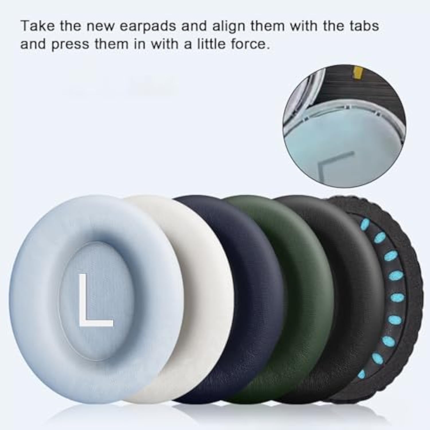 Replacement Ear Pads For Bose Quietcomfort 45 (Qc45)/Quietcomfort Se (Qc Se)/Quiet Comfort Headphones, Ear Cushions, Headset Earpads, Ear Cups Cover With Soft Protein Leather (Cypress Green)