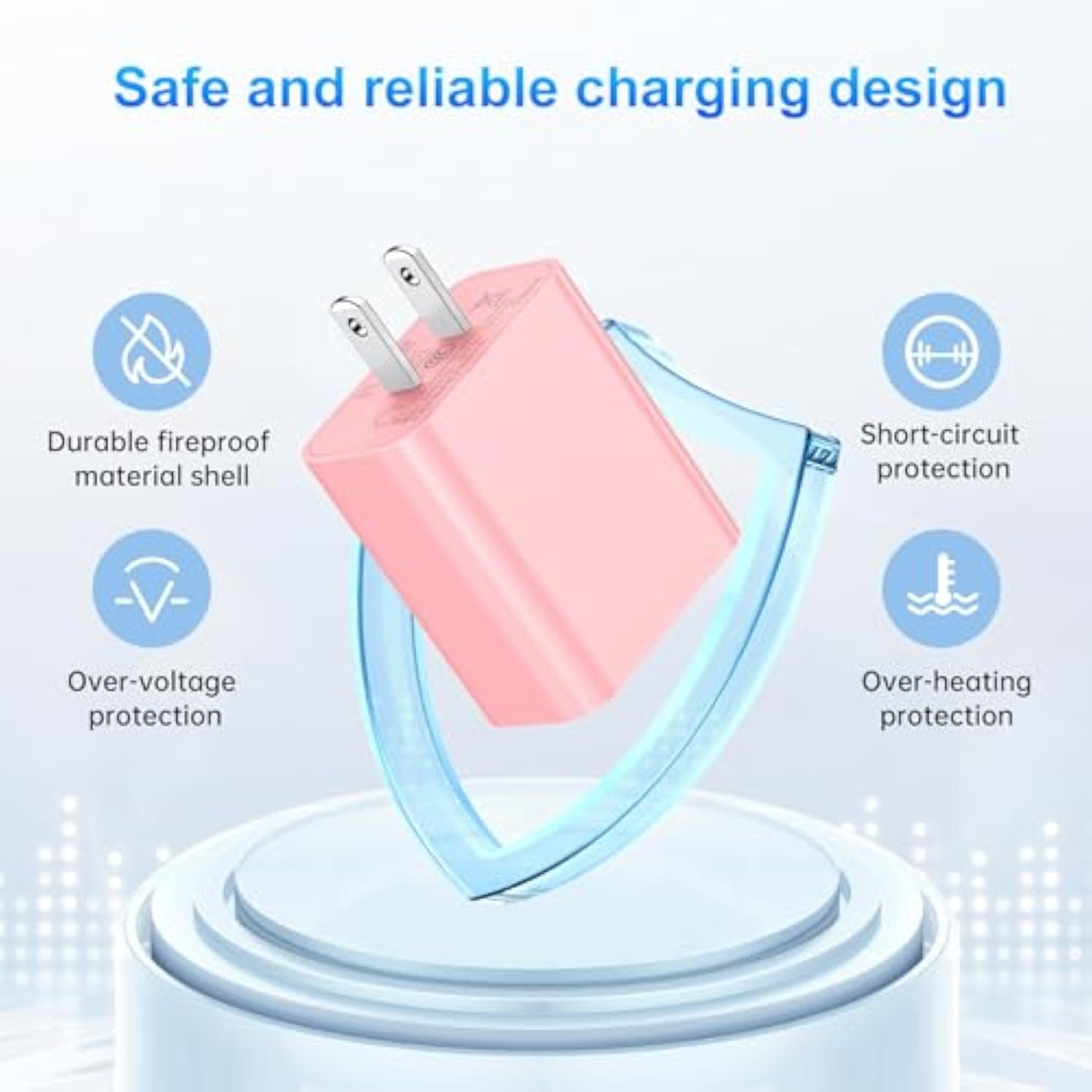 Compatible With Iphone Charger Fast Charging, 20W Usb C Wall Charger With 3Pack 10Ft Usb C To Lightning Cable, Phone Cable Fast Charging Compatible Withi Phone 14/13/12/12 Pro Max/11