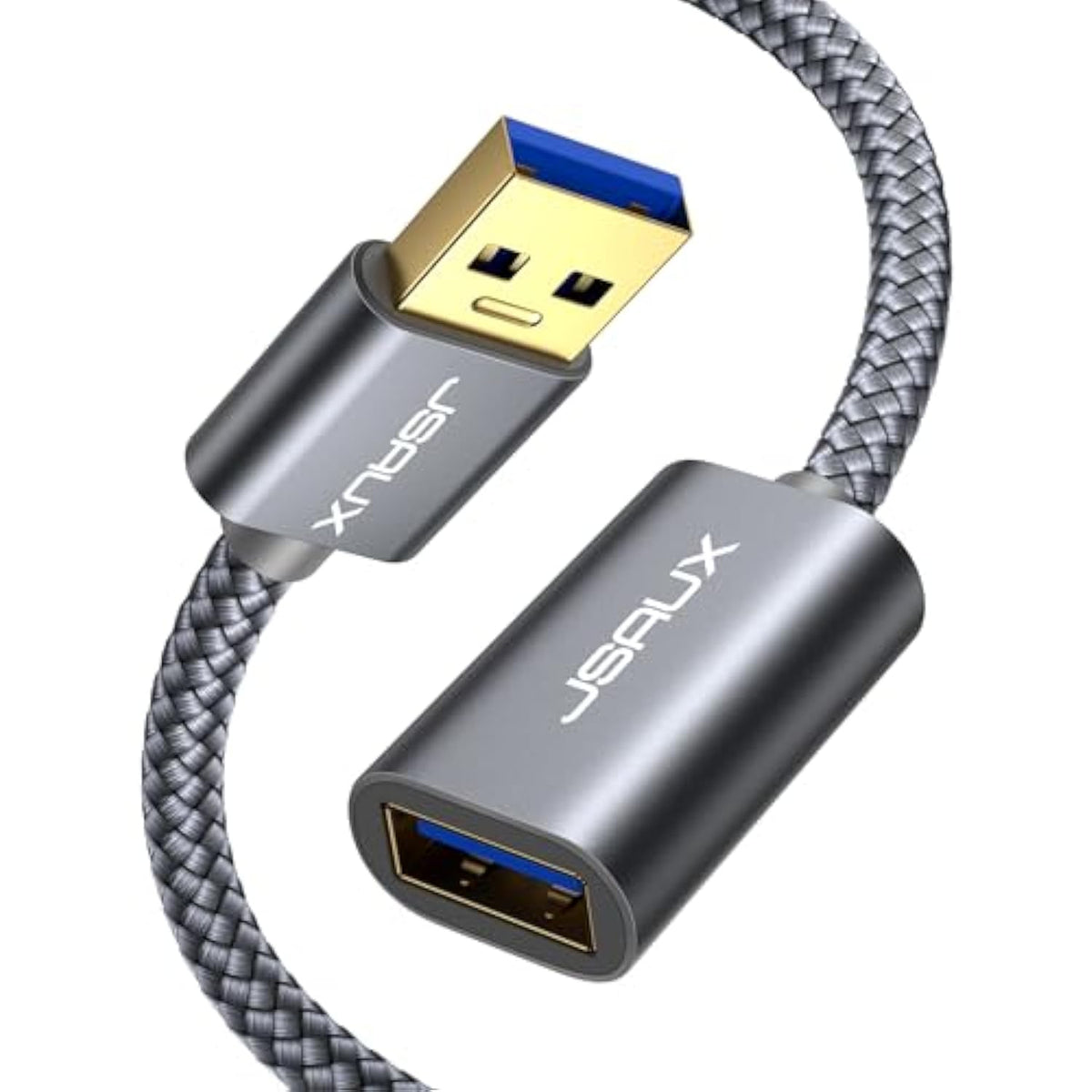 2Pack 6.6Ft+6.6Ft Usb 3.0 Extension Cable, Type A Male To Female Usb Extender