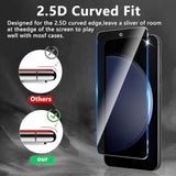 2 Pack Privacy Screen Protector Designed For Samsung Galaxy S23 Fe,Full Coverage Anti-Spy Tempered Glass Film,9H Hardness,Anti-Fingerprint,Bubble Free,Easy To Install