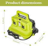 6-Ports Rapid Battery Charger Station,Replacement For Devvalt Flexvolt 20V/60V Battery Charger,Compatible With Devvalt 20V/60V Flexvolt Battery Dcb200 Dcb205 Dcb606 Dcb609 Dcb612 Dcb615(Green)