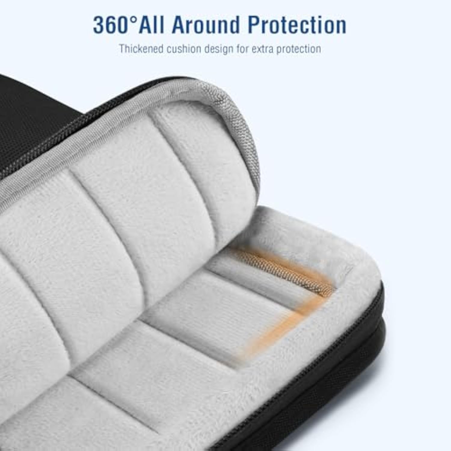 MOSISO 360 Protective Laptop Case 13.3 inch, 13-14 inch Laptop Sleeve Compatible with MacBook Air 13.6/Pro 13/Pro 14, HP Dell ASUS Lenovo, Shockproof Vertical Bag with Front Pocket&Small Case, Black