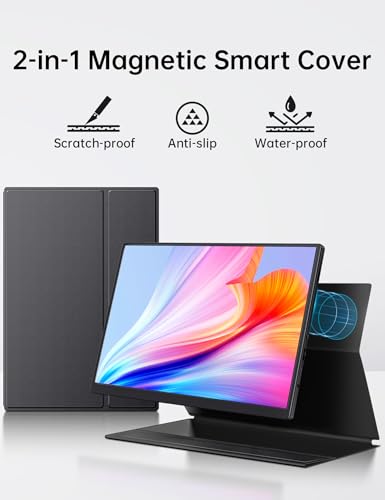 Small Portable Monitor 10.5" 1920X1280 Fhd 400Nits Eye Care Mini Travel Monitor W/Smart Cover & Speaker, Hdr Portable Gaming Display, Usb C Hdmi External Screen For Laptop Switch, Ps5/4