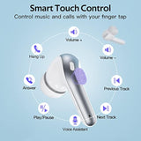 Wireless Earbuds, 60H Playtime, LED Display, Wireless Charging, IPX5, Mic