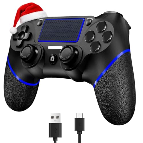 Upgraded Wireless Controller for Ps4 Gamepad Compatible with Ps4/Pro/Slim/Windows PC,Joystick for PS4 with Touchpad/Stereo Headphone Jack/Six-axis