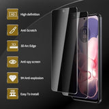 3 Pack Privacy Screen Protector For Motorola Moto G Power 5G 2024, Anti Spy Tempered Glass 9H Hardness, Black Protector Anti Spy, Bubble Free, Anti-Scratch