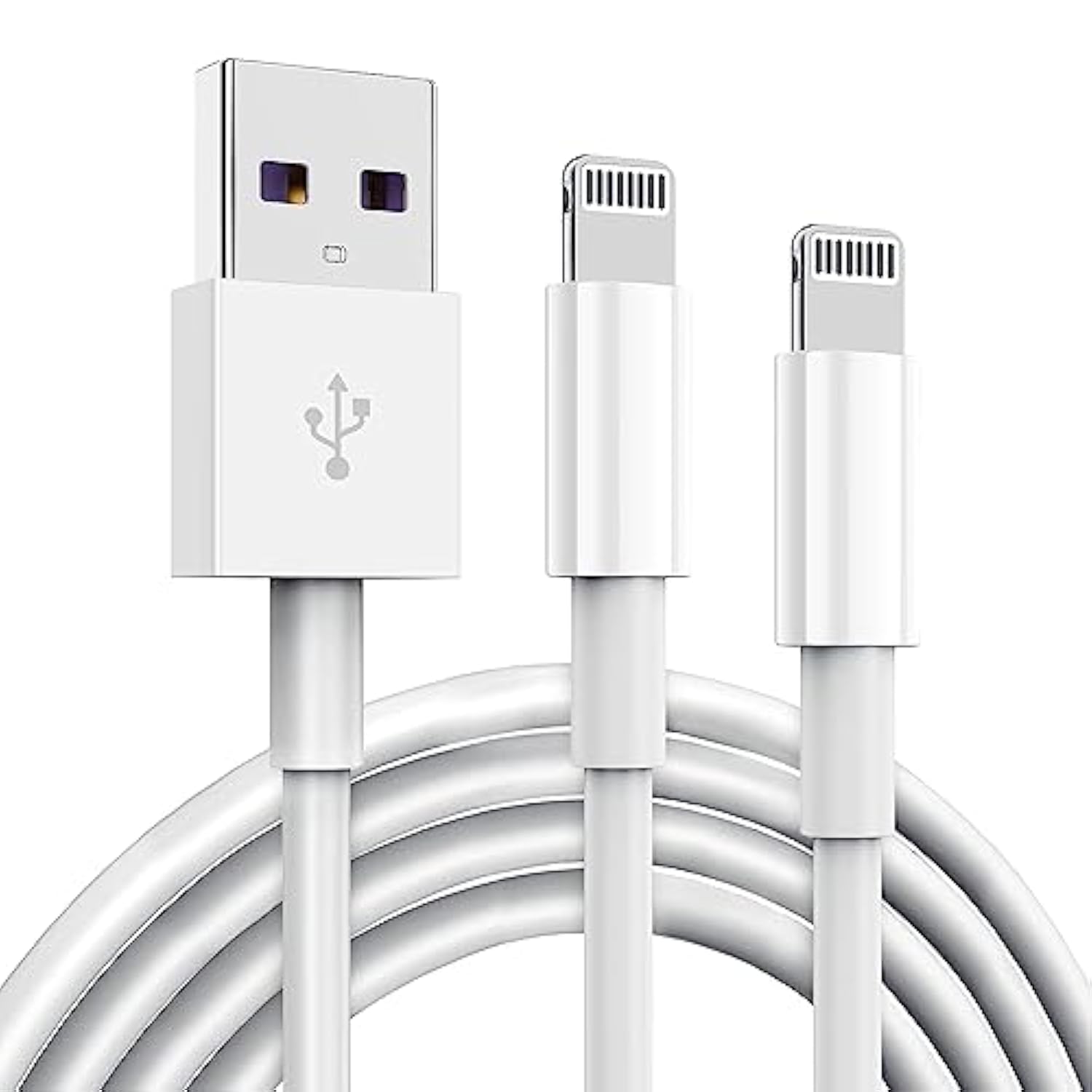 2 Pack Apple Mfi Certified Iphone Charger Cable 6Ft, Apple Lightning To Usb Cable Cord 6 Foot, 2.4A Fast Charging, Apple Phone Long Chargers For Iphone 14/13/12/11/ X/Xs/Xr/8/7/6/Se Plus Pro Max Mini
