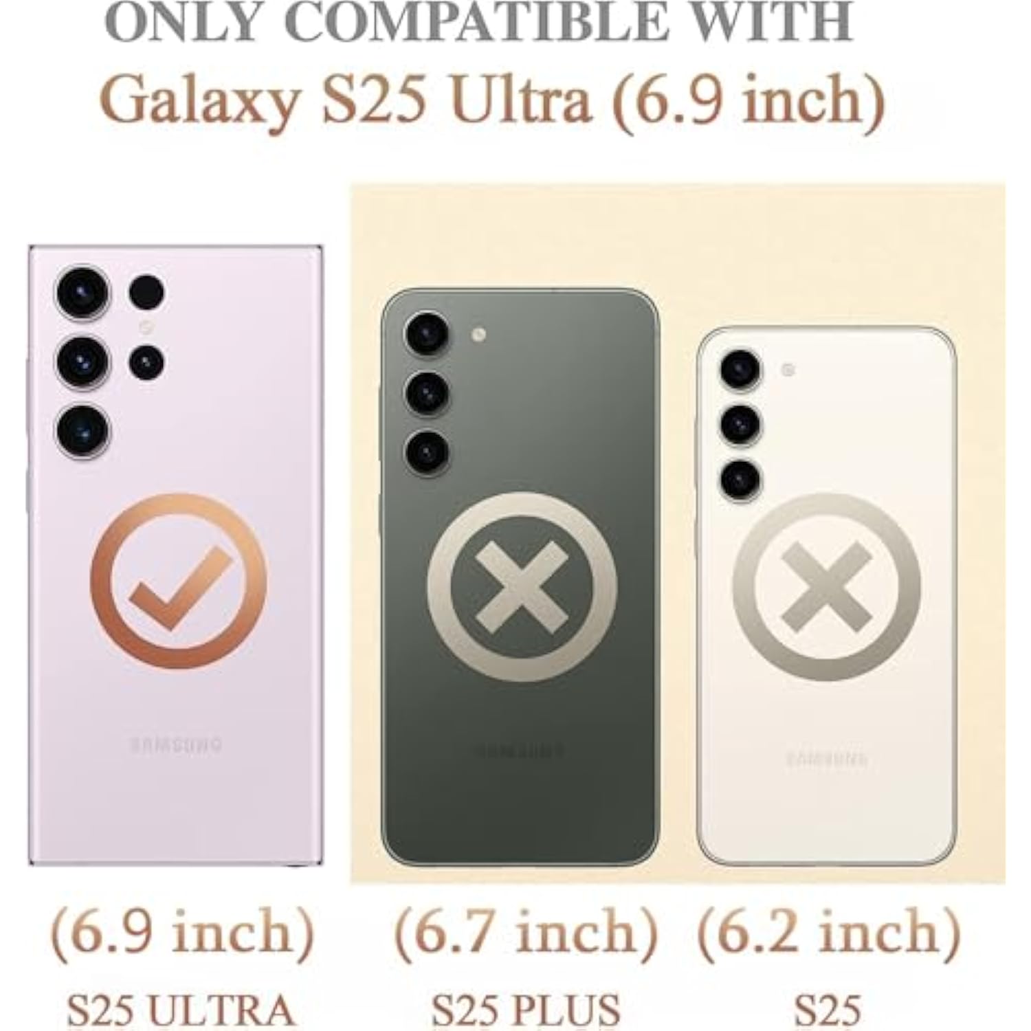 Case For Samsung Galaxy S25 Ultra With Slide Camera Cover+Screen Protector (1 Pack), Rotated Ring Kickstand Military Grade Shockproof Protective Cover-Black