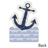 Big Dot of Happiness Ahoy - Nautical - Shaped Thank You Cards - Baby Shower, Birthday Party Thank You Note Cards with Envelopes - Set of 12