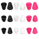 Earbud Tips Triple Flange Covers, 9 Pairs S/M/L Size Noise Isolating Silicone Cushion With 3.8Mm Connector Hole, Fit For Most In-Ear Earphones
