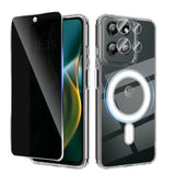 Case For Moto G 2025, With Screen Protector & Camera Lens Protector, [Anti Yellowing] [Compatible With Magsafe] Shockproof Slim Magnetic Phone Case For Moto G 2025 Case, Clear