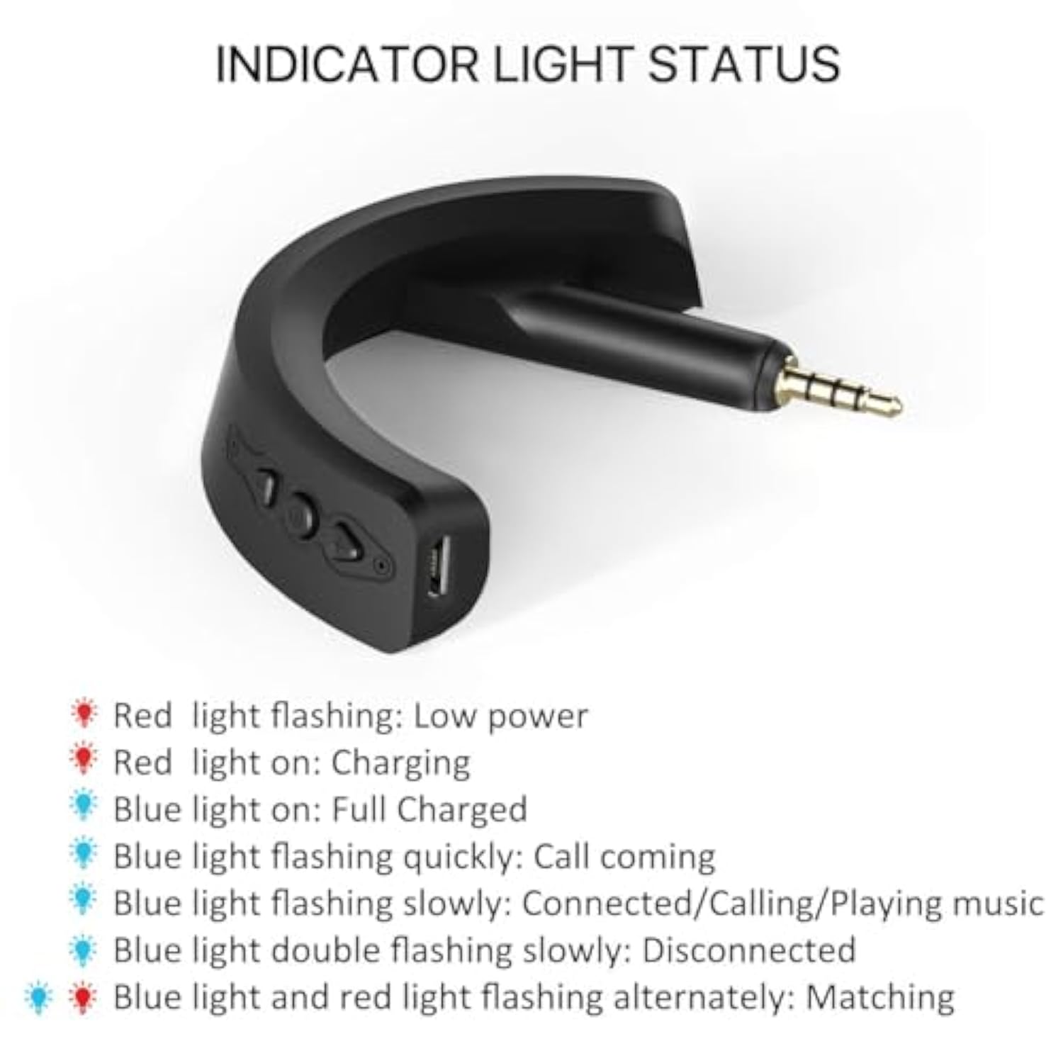 Aptx Wireless Bluetooth 5.0 Adapter For Bose Quietcomfort Qc 15 With Mic/Volume Control, Black