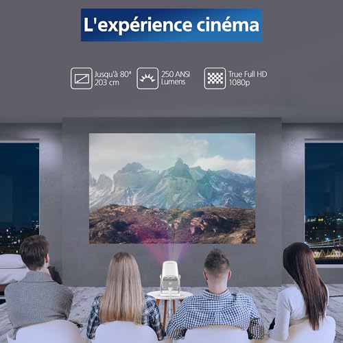 Neopix 244, Home Cinema Projector, Full Hd 1920 X 1080P, 250 Lumens, Led Light Source, Mirror Mode, Wi-Fi 6, Stereo Sound 2X3 Watts, Grey