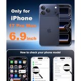 Transparent Blue MagSafe Case for iPhone 17 Pro Max
