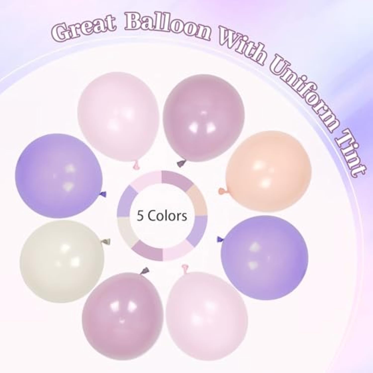 Pink & Purple Balloon Set: Pastel Party Decorations - 60 Piece