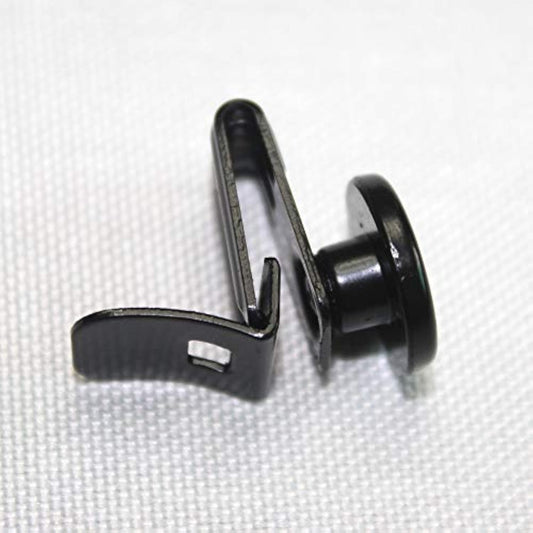 Movable No Sew Button End Brace Clips Set Of 7 (Black)