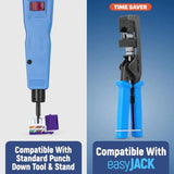 90° Angled Cat6/5E Keystone Jack In Purple - Slim Profile Rj45 Ethernet Connec