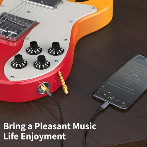 6.35mm to 3.5 mm Adapter,3.5mm Stereo Headphone Adapters for Audio Connector, 3.5mm Female to 6.35mm Male Jack Plug Stereo Adapter for Headphone