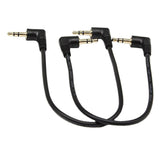 3.5Mm Stereo Audio Cable, (2-Pack) Gold Plated 90 Degree Right & Left Angled 3.5Mm Male To Male Stereo Audio Cable For Smartphones, Tablets, Media Players(3-P,9Inch)