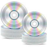 100Pcs Cd Paper Plates 90'S Party Plates 7In And 9In Retro 90S Theme Party Decorations 1990'S Supplies 90S Birthday Disc For Back To The 90'S Throwback Music Supplies Favors