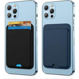 [2 Pack] Magnetic Wallet Card Holder for MagSafe iPhone 15/14/13/12 - Midnight & Blue