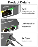 Ethernet Splitter 1 To 2 With Ethernet Cable, Gigabit Rj45 Internet Splitter Adapter 1000Mbps High Speed For Cat 5/5E/6/7/8 Cable,Grey