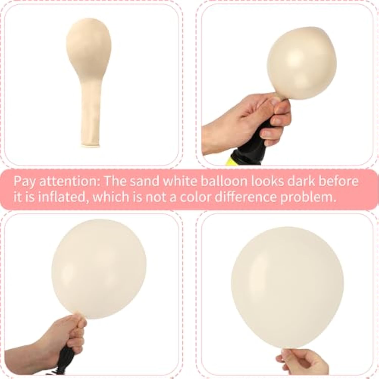 87Pcs Sand White Balloons Different Sizes 18 12 10 5 Inch For Garland Arch White Sand Party Latex Balloons For Birthday Party Graduation Wedding Anniversary Baby Shower Party Decoration