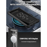 Guardian Magpro Case Compatible With Pixel 7 Pro,[Compatible With Magsafe], Built-In Screen Protector Work With Fingerprint Id, Full Body Hybrid Shockproof Protective Rugged Case, Black/Clear
