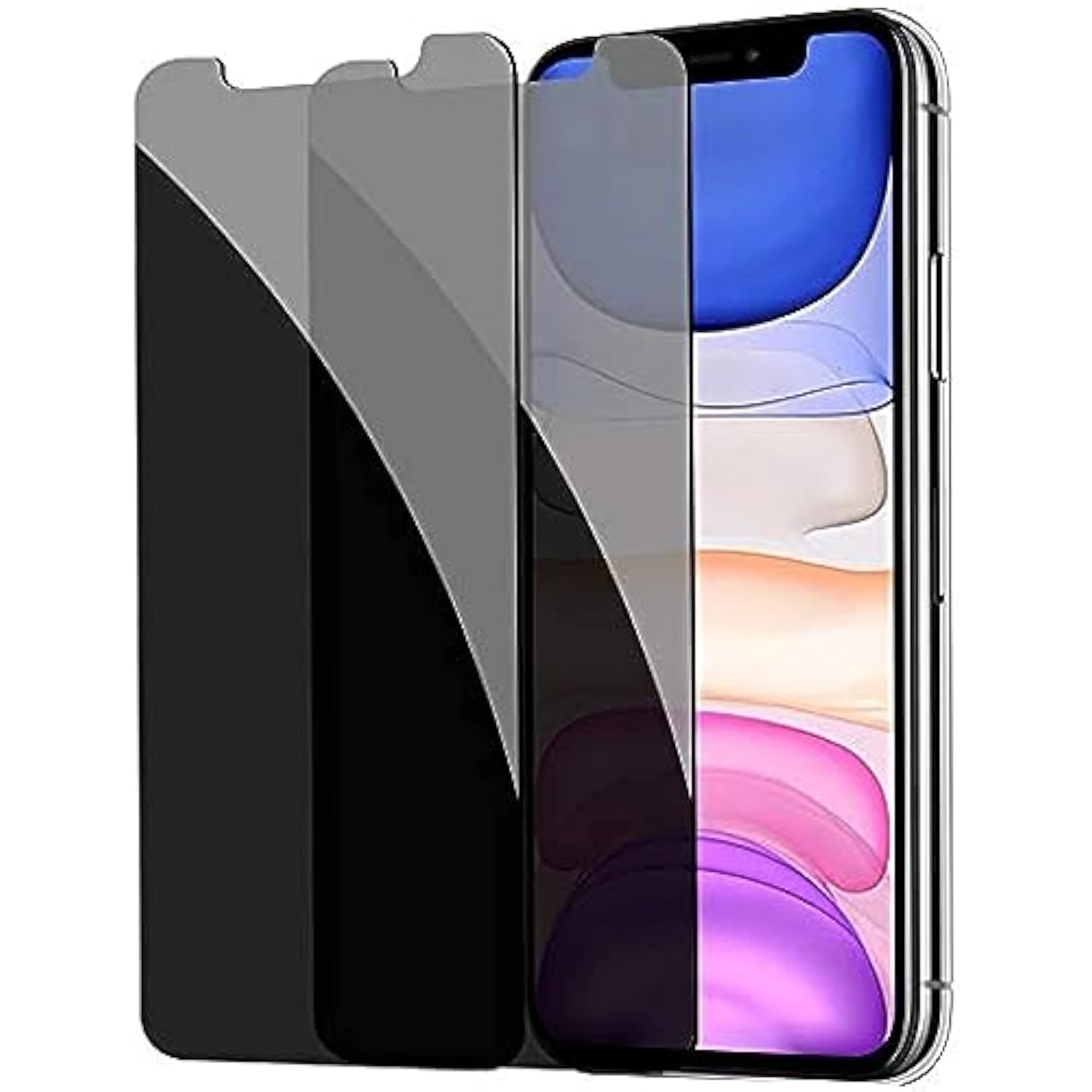 Tempered Glass Anti-Spy Bubble Free Case Friendly Easy Installation Film for iPhone 11/XR - 6.1 Inch