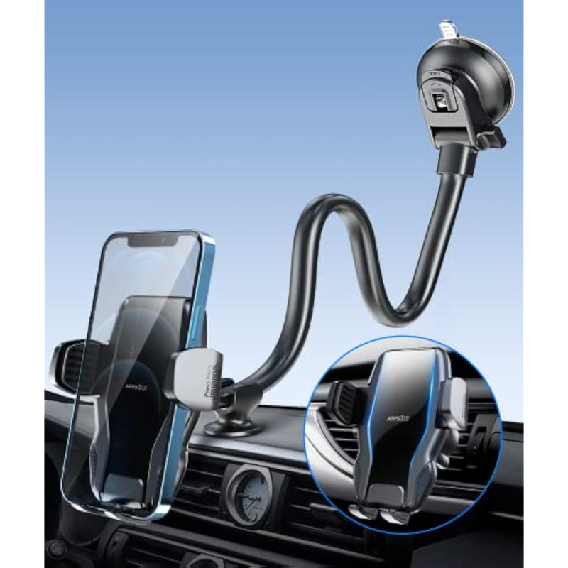 Phone Holder For Car Windshield/Dashboard/Window, Cell Phone Mount For Car Truck, Compatible With Iphone, Samsung, Google, Lg And More