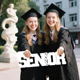 Large Senior 2026 Sign Graduation Decorations Class Of 2026 Photo Booth Props For Photoshoot, Graduation Table Centerpieces For Senior Night Decor Letter Sign Grad Party Supplies - White